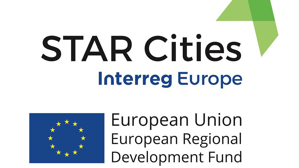  Logo des Interreg-Europe-Projekts STAR Cities und EFRE