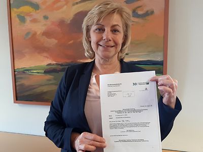  Landrätin Kerstin Weiss freute sich über den Förderbescheid in Höhe von 840.000 Euro