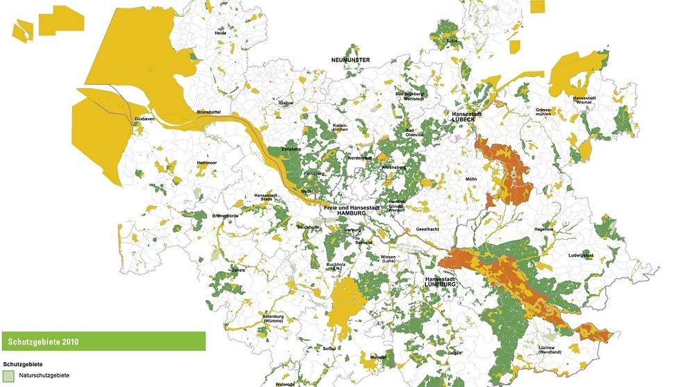 Beispielseite aus der Raumstrukturkarte der Metropolregion Hamburg